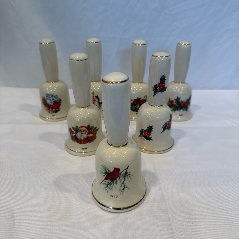 Vintage Christmas Porcelain Bell Figurines - 1970s and 1980s Holiday Decor